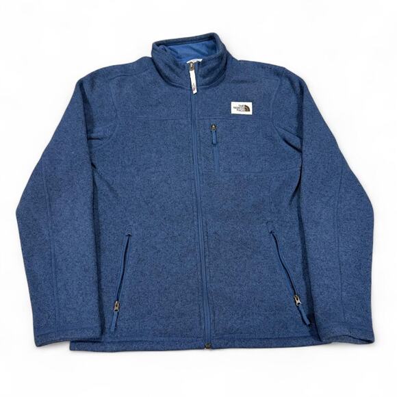 The North Face Outdoor Blue Gordon Lyon Fleece Zip Up Jacket with Pockets Boy LG - Picture 1 of 8